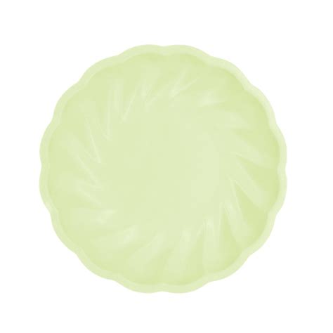 6 ASSIETTES BIO ROND FESTON 22 9CM VERT PASTEL