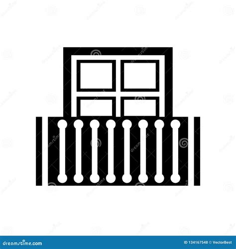 Balcony Icon Vector Isolated On White Background Balcony Sign