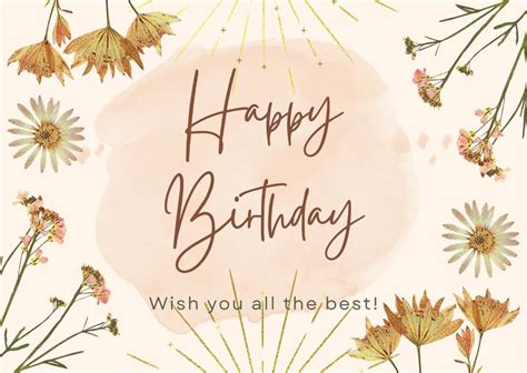 Free Custom Printable Birthday Card Templates Canva