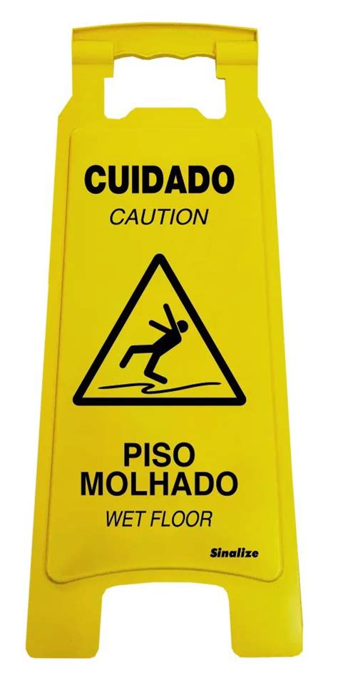 Placa Sinaliza O Amar Piso Molhado Sinalize Tutela Epi Epis Em