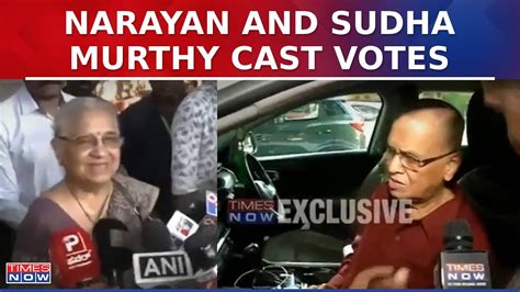 Infosys Founder Narayan Murthy And Wife Sudha Murthy Caste Votes In Bengaluru Lok Sabha