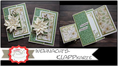 Weihnachtskarte Basteln Besondere Kartenform Stampinup