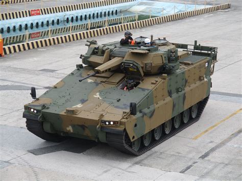 AS21 Redback IFV in South Korea camouflage at at Hanwha Aerospace ...