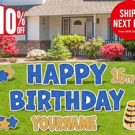 Birthday Yard Signs Etsy