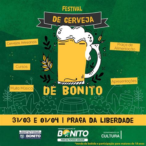 1º Festival de Cerveja Artesanal de Bonito será no final de março veja