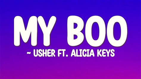 Usher My Boo Lyrics Ft Alicia Keys Youtube