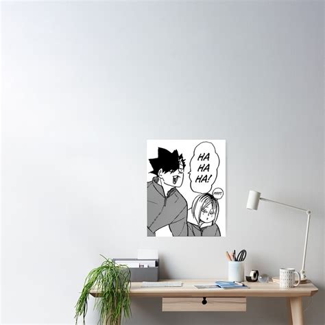 Kuroo And Kenma Laughing Haikyuu Manga Cap Poster For Sale By Joojlia