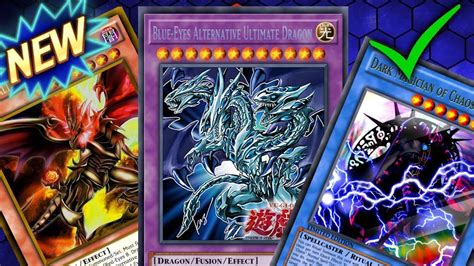 NEW BLUE EYES DARK MAGICIAN RED EYES CARDS YouTube