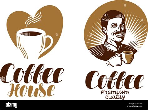 Coffee Logo Cafe Espresso Coffeehouse Cafeteria Icon Or Label