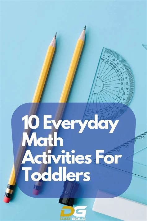 10 Everyday Math Activities For Toddlers - Dad Gold