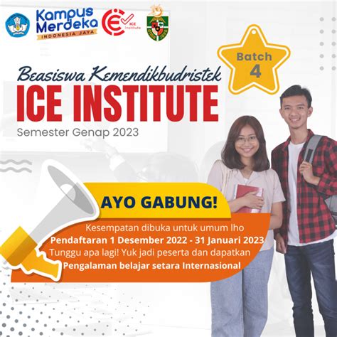 Pendaftaran Beasiswa Kemendikbudristek Ice Institute Semester Genap