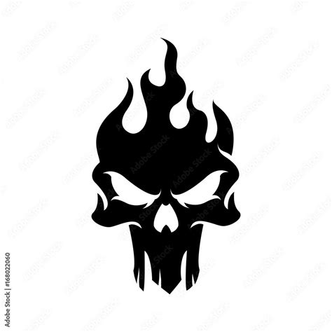 Dark Skull Logo template. Stock Vector | Adobe Stock