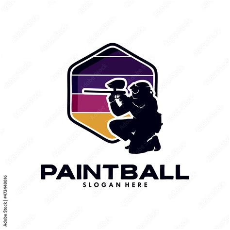 Paintball Team Logo Design Template Stock Vektorgrafik Adobe Stock