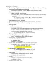 Pharm Exam Study Sheet Docx Pharm Exam Study Sheet Pharmacology