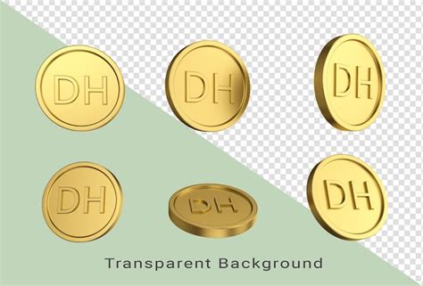 Ilustraci N D Juego De Monedas De Oro Del Dirham Marroqu En