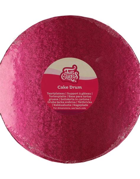 Cake Drum Rond Cm Cerise Fun With Cakes