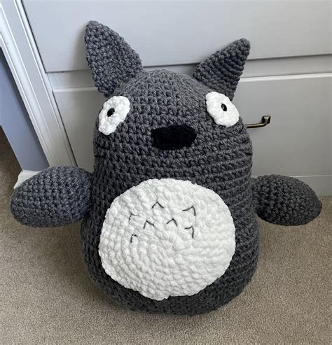 My Mom Surprised Me With A Huge Crochet Totoro She Usually Only Makes Blankets So This Was