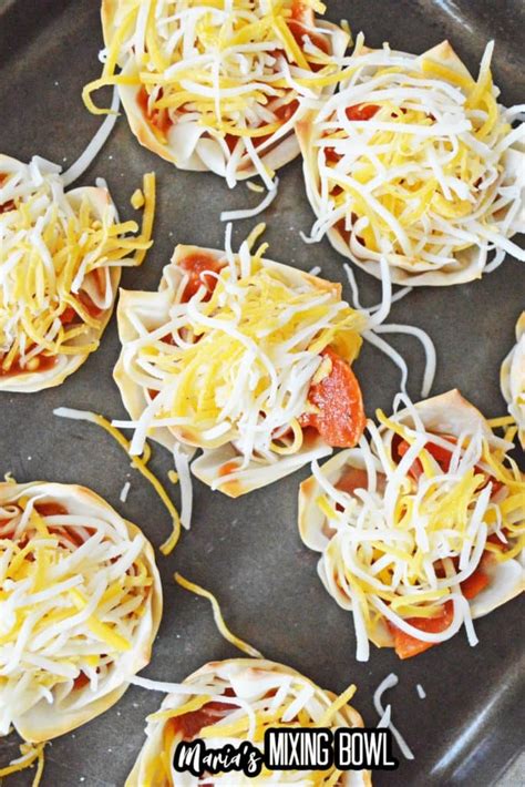 Pizza Wonton Cups Marias Mixing Bowl