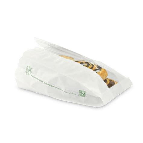 Vegware White Glassine Natureflex Window Hot Bag Hot Bags And Wraps