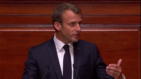 Discours Devant Le Parlement Constitu En Congr S Emmanuel Macron