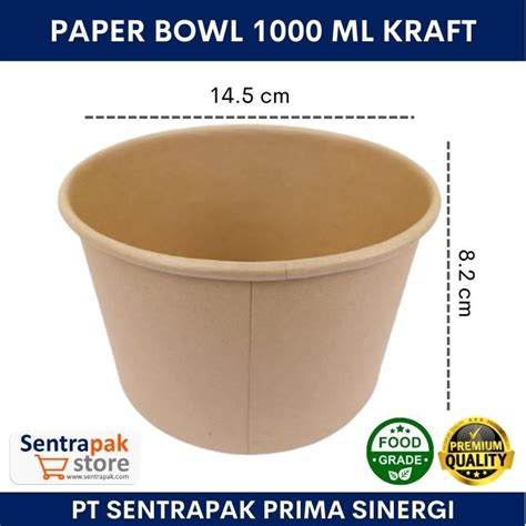 Paper Bowl Ml Kraft Harga Pabrik Cup Bowl