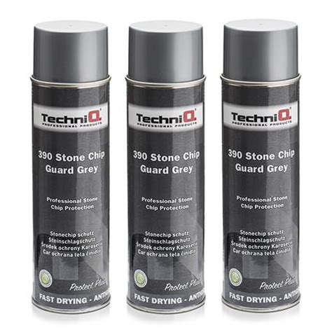 TechniQ 390 Grey Stone Chip Paint 500ml Can Anti Corrosive Protection ...