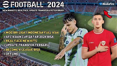 EFootball PES 2024 PPSSPP Bri Liga 1 Indonesia Full Asia Camera Ps5