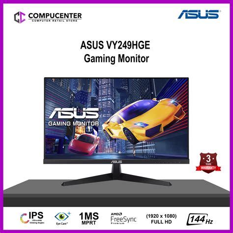 Asus Vy249hge Eye Care Gaming Monitor 24 Inch Fhd 1920 X 1080 Ips