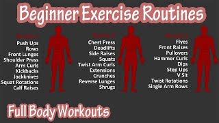 Beginner Full Body Exercise Routines Workouts - Basic E... | Doovi