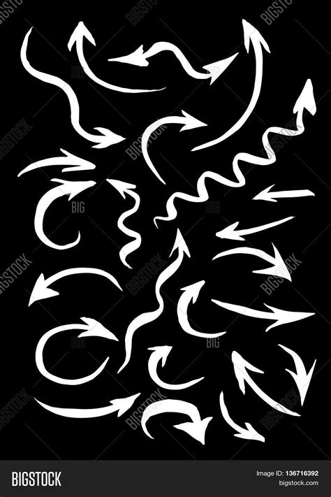 Hand Drawn Arrow Set Vector And Photo Free Trial Bigstock