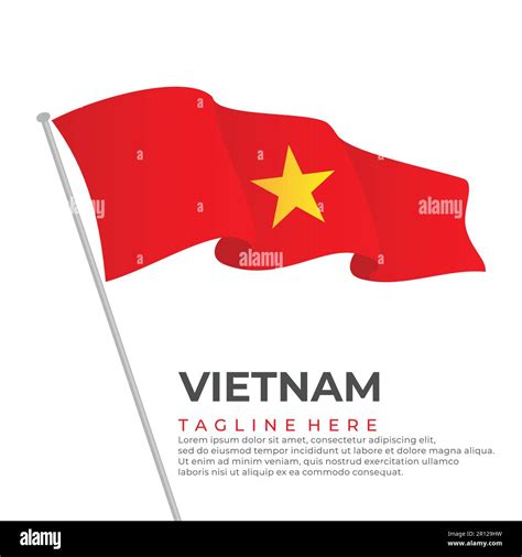 Template Vector Vietnam Flag Modern Design Vector Illustration Stock