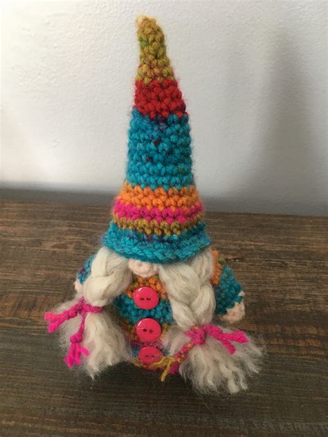 Winter Gnome Girl Gnome Braids Sweater Gnome Farmhouse Gnome Etsy