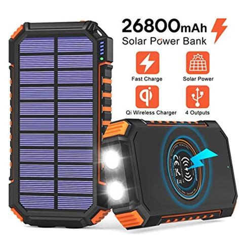 Solární powerbanka 26800mAh Hiluckey se 4 výstupy záruka Aukro