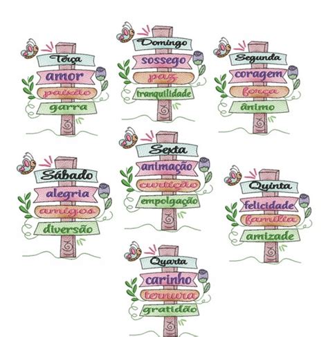 Matriz De Bordados Semaninha Plaquinhas Elo7 Produtos Especiais