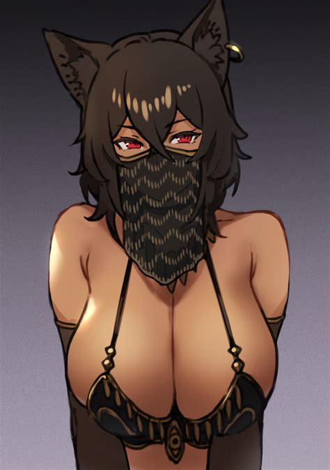 Rule 34 1girls Bastet Houtengeki Big Breasts Breasts Cleavage Egyptian Female Female Only