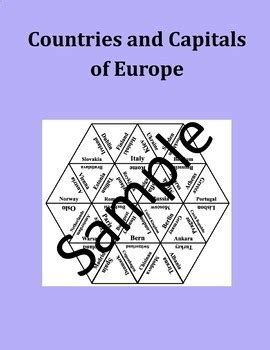 Countries and Capitals of Europe – puzzle by Math World | TPT