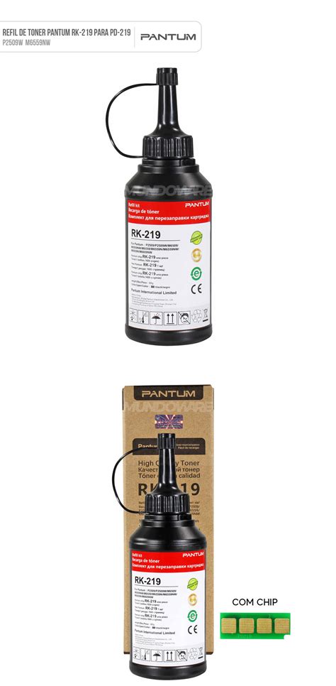 Refil De Toner Chip Para Pantum Pd Kit Recarga Rk Mundoware