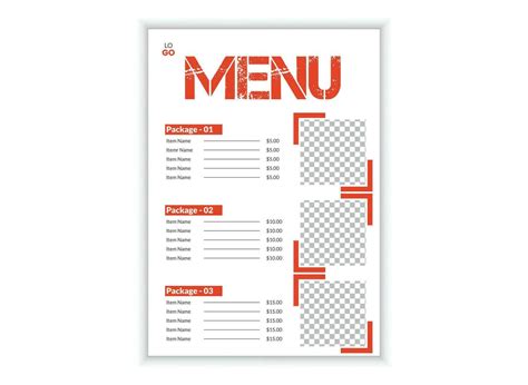 Menu design for restaurant 25883357 Vector Art at Vecteezy