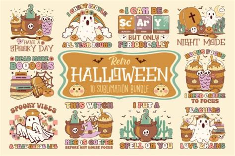 Retro Halloween Sublimation Bundle Graphic By Designdotcom Creative