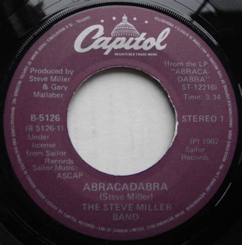 The Steve Miller Band* - Abracadabra (1982, Vinyl) | Discogs