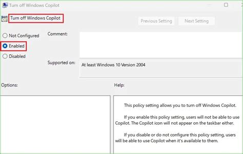 Disable Windows Copilot Using Intune