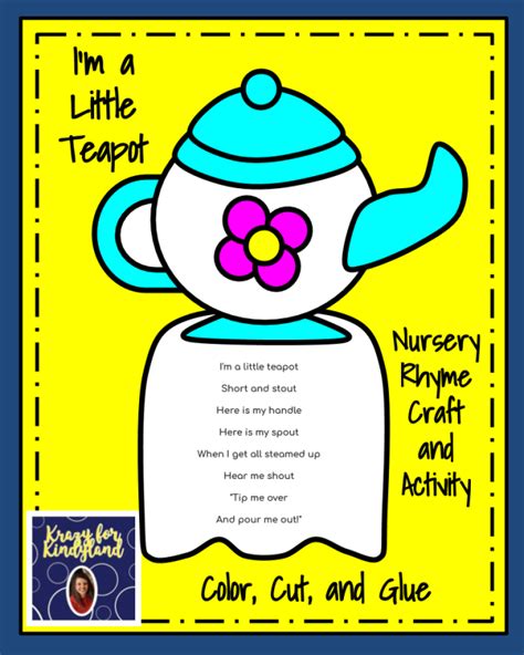 Im A Little Teapot Nursery Rhyme Craft With Letter Hunt Literacy Activity