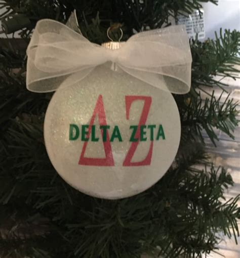 3 Delta Zeta Sorority/dz Sorority Personalized Glitter Christmas ...