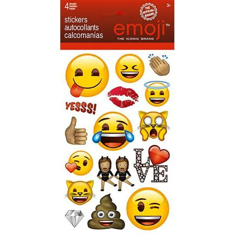 Trends International Emoji Standard Sticker 4 Sheet