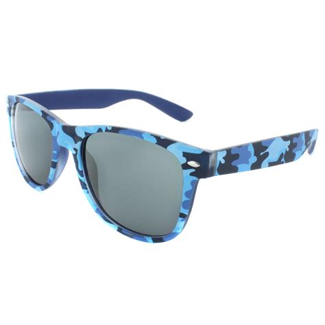 Mlc Camouflage 50mm Retro Horn Rimmed Sunglasses In Blue