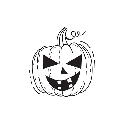 Halloween pumpkin hand drawn 12318407 Vector Art at Vecteezy