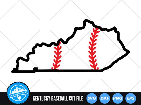 Kentucky Outline Svg Kentucky Baseball Graphic By Lddigital