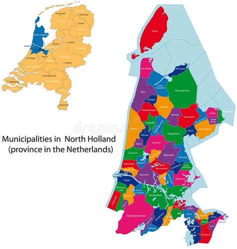 Noord Holland Provincie Van Nederland Vector Illustratie