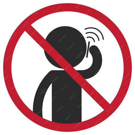 Premium Vector | Isolated pictrogram sign of no phone sign no talking