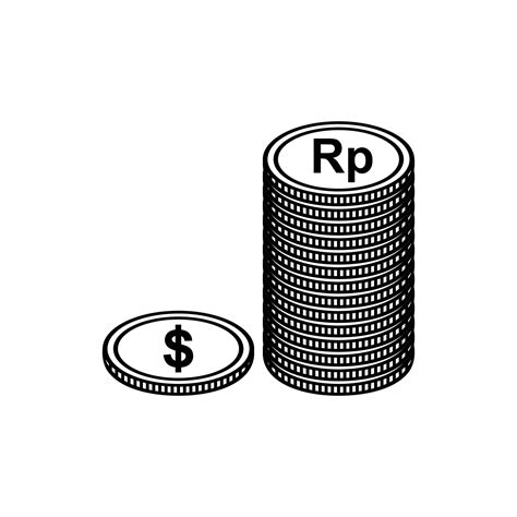 D Lar A Rupia S Mbolo De Icono De D Lar A Idr Valor De La Moneda Del